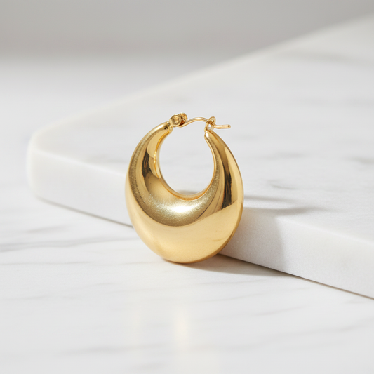 Chunky Gold Hoop Earrings - Studio