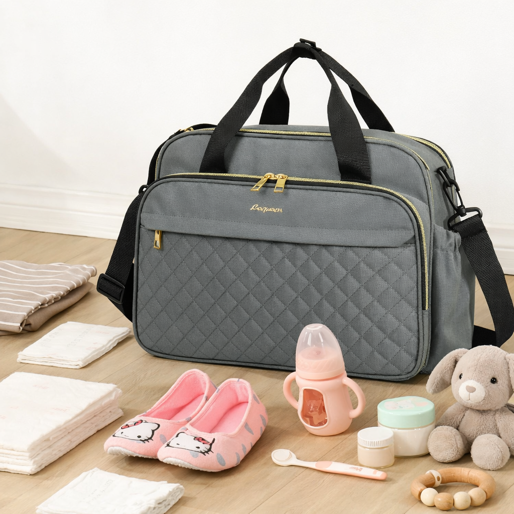 Large Capacity Waterproof Mommy Tote – Baby Travel Organizer