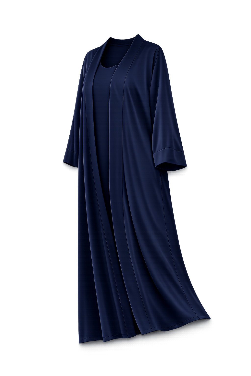 Dark‑Blue Satin Abaya – Size 54 | Made in U.A.E
