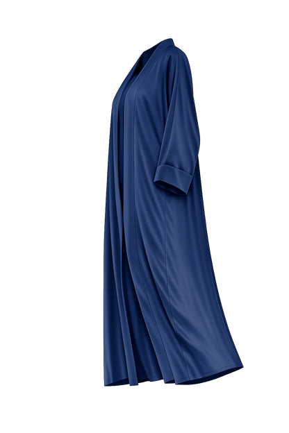 Dark‑Blue Satin Abaya – Size 54 | Made in U.A.E