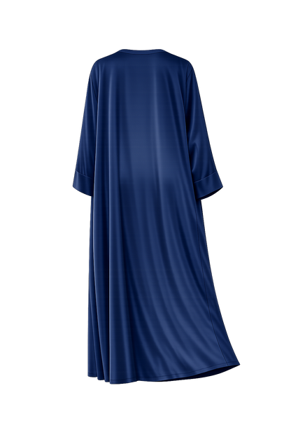 Dark‑Blue Satin Abaya – Size 54 | Made in U.A.E