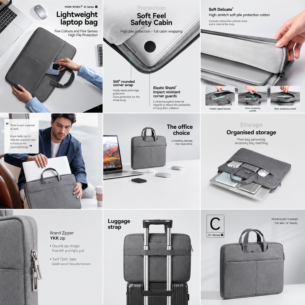 Mark Ryden Waterproof Laptop Backpack | USB Charging | 13.3" – 15"