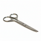 Orial curved stainless steel eyebrow scissors - studio shot