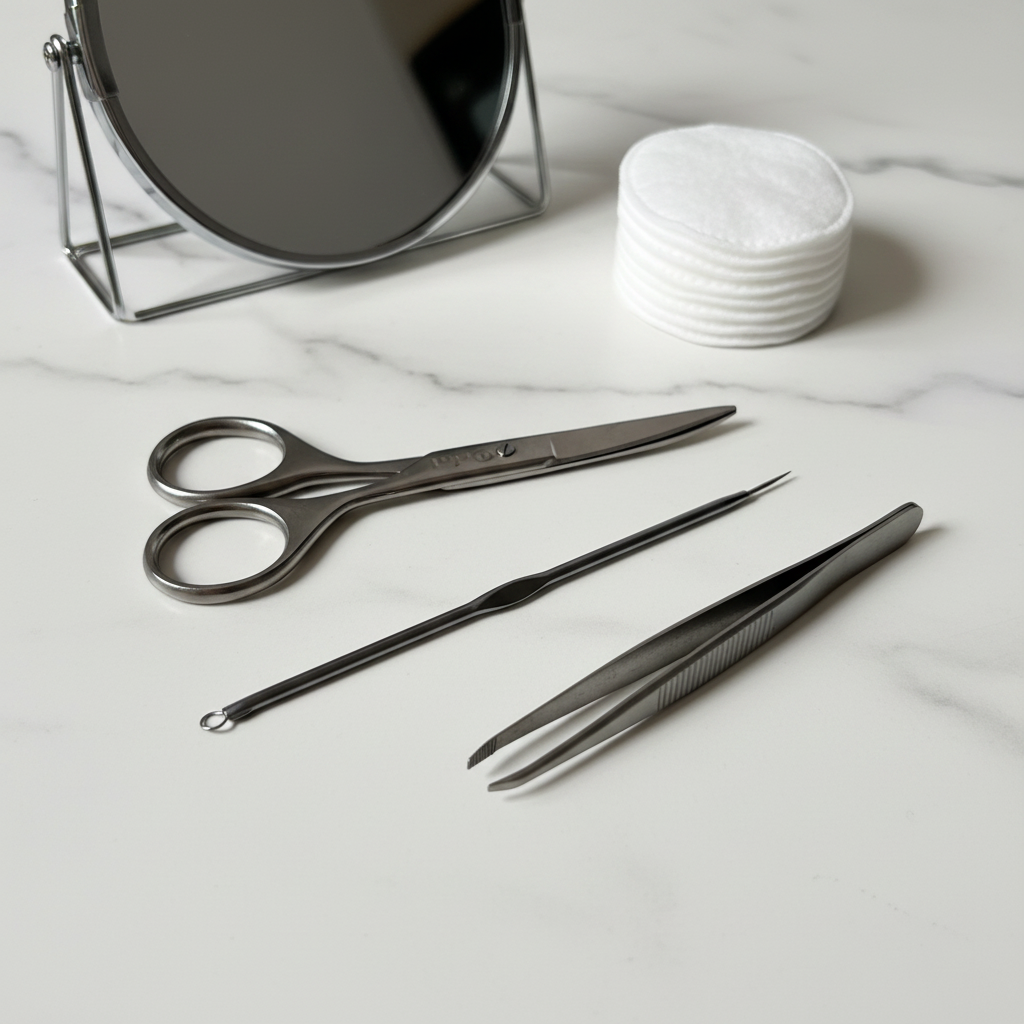 Orial beauty essentials set – all 3 tools flat-lay on white marble