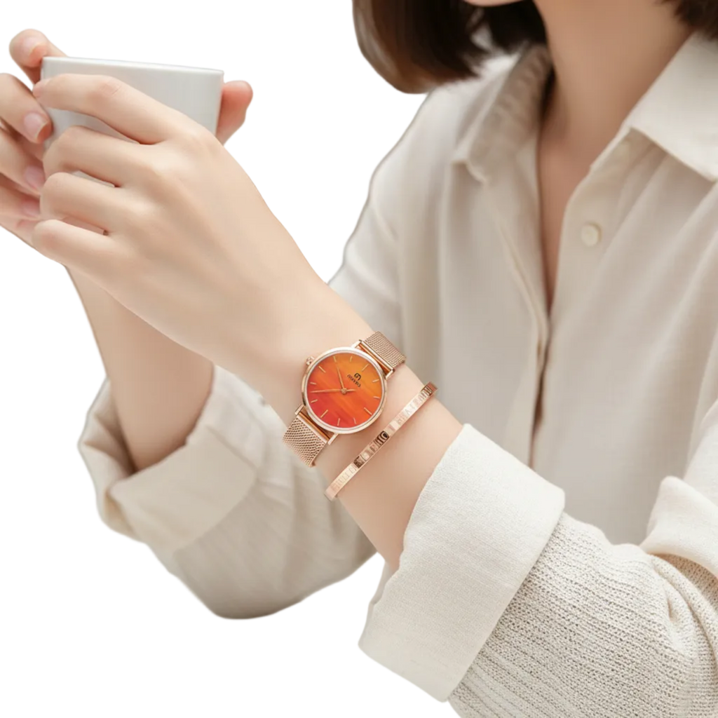 Miboni Watch on Female Model