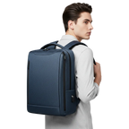 Navy Blue Backpack – Zoomed Male Model