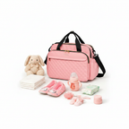 Pink Diaper Tote Bag - Square Format