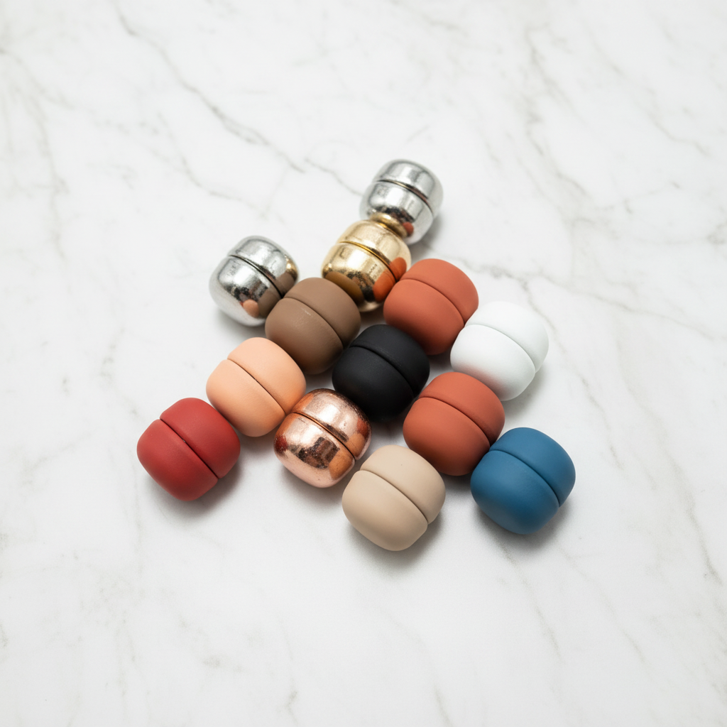 Pins flat lay – marble studio