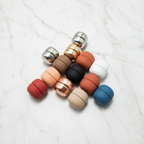 Pins flat lay – marble studio